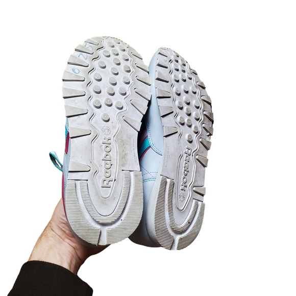 Reebok 519 Classic Girls Gray Teal Athletic Running Shoes Size 6.5 FU7973 - Picture 8 of 8